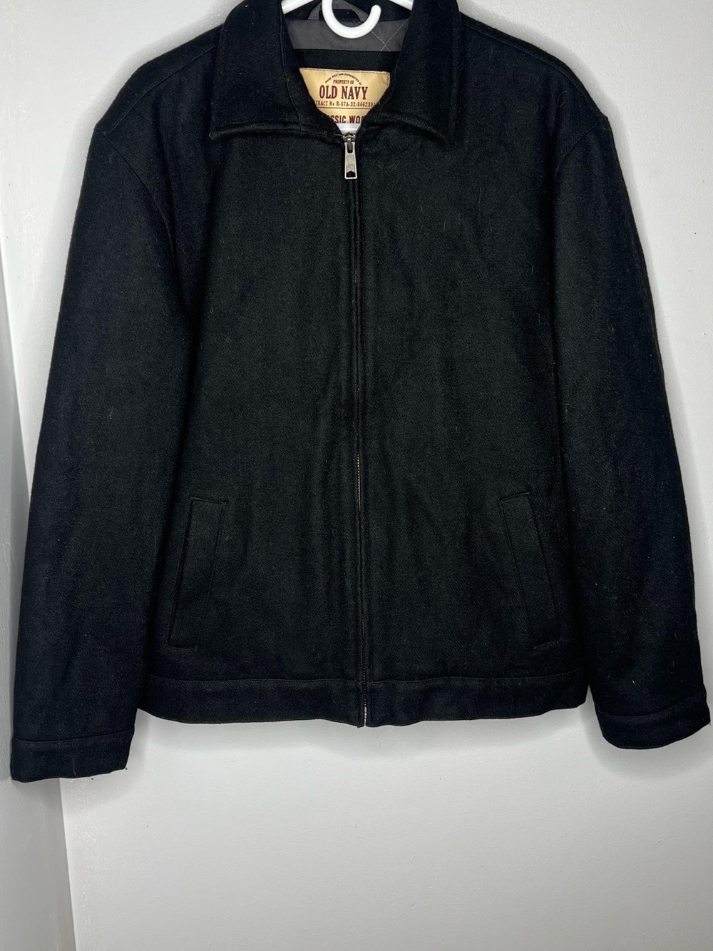Old Navy Men's Black Zip Front Jacket